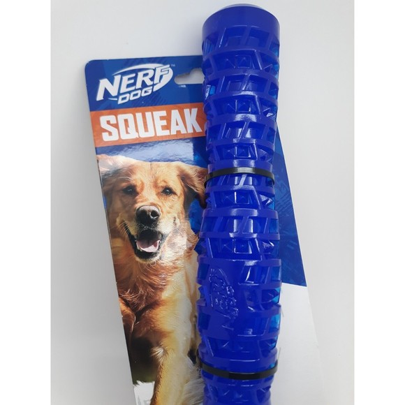 Nerf Dog Squeak Stick Dog Toy Fetch Chew Blue - Picture 2 of 7